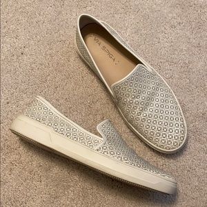 VIA SPIGA Laser Cut Off White Slip-in Sneaker